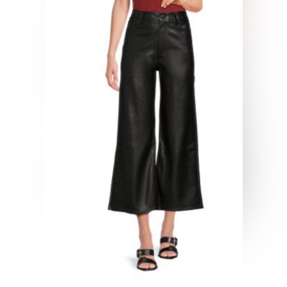 Joe’s Jeans NWT Size 28 Wide Leg Faux Leather Pants - Black